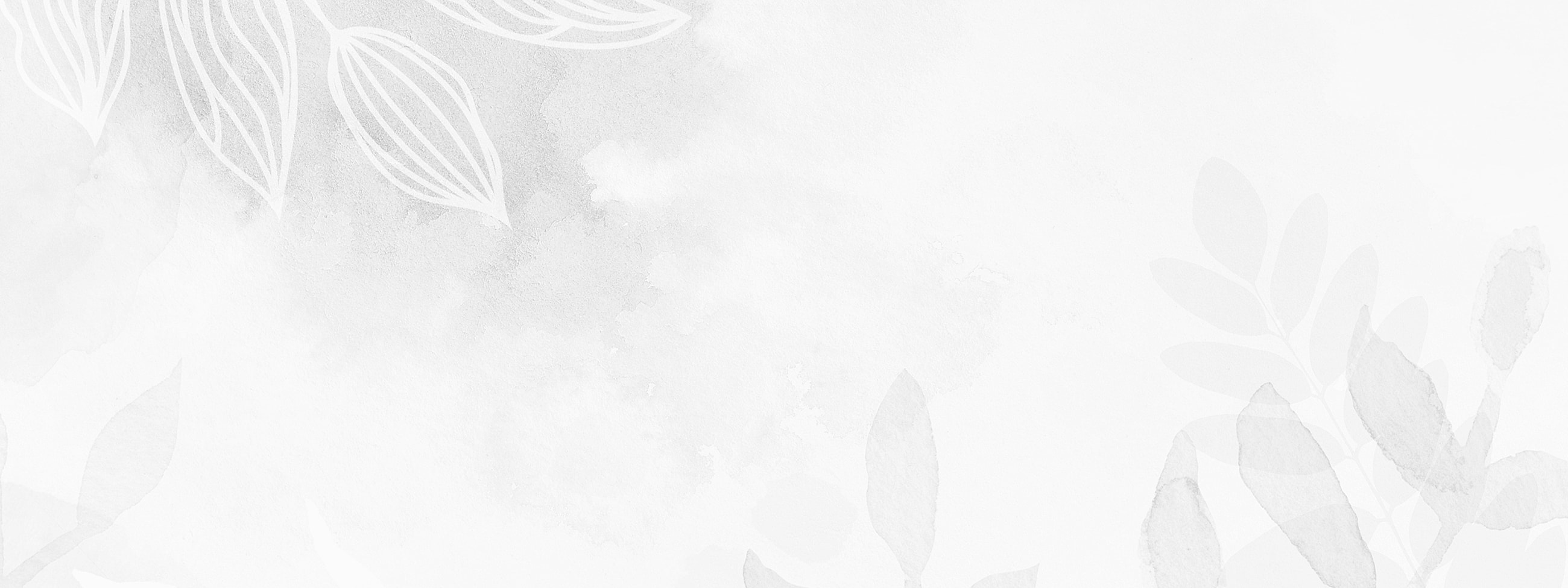 Abstract gray watercolor leaves background design